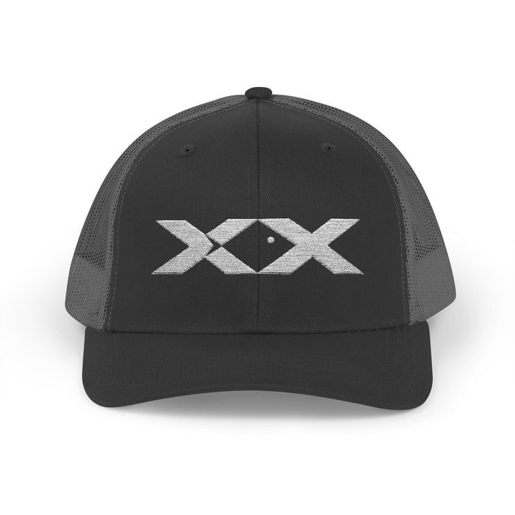 XX White Embroidered Trucker Hat