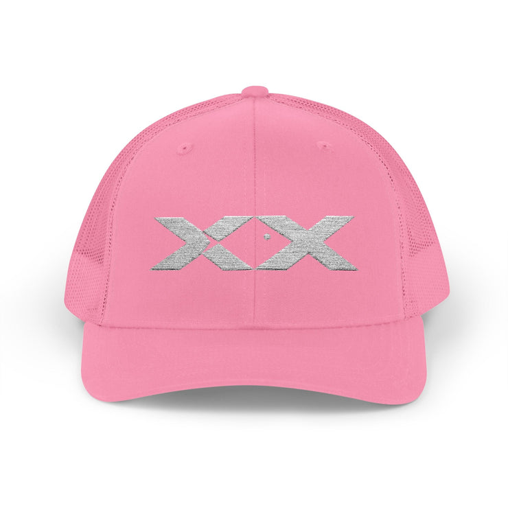 XX White Embroidered Trucker Hat