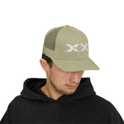 XX White Embroidered Trucker Hat