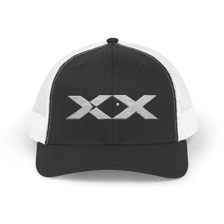 XX White Embroidered Trucker Hat