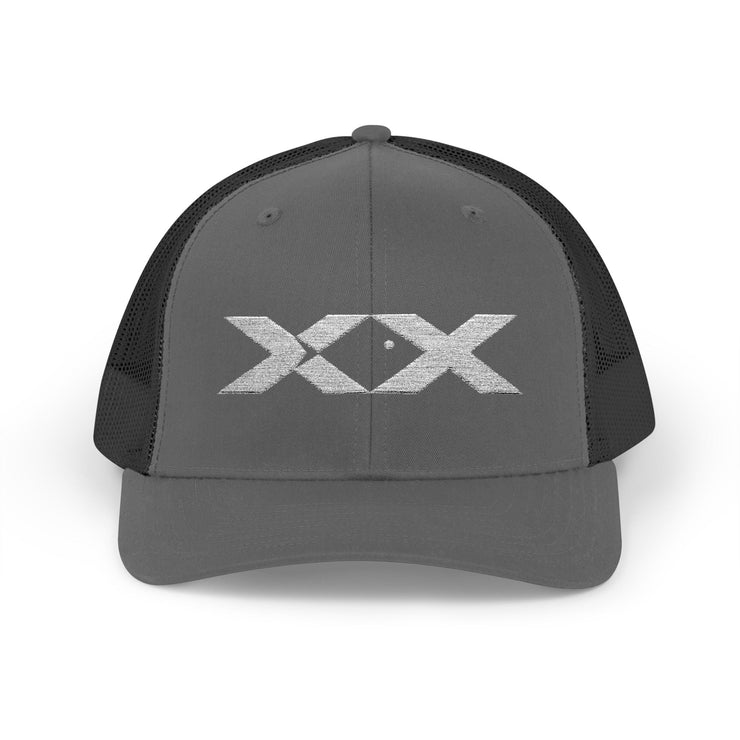 XX White Embroidered Trucker Hat