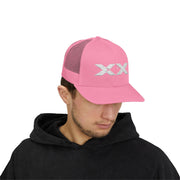XX White Embroidered Trucker Hat