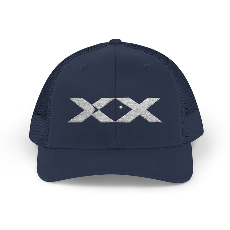 XX White Embroidered Trucker Hat