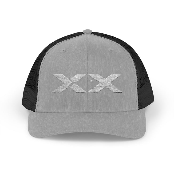XX White Embroidered Trucker Hat