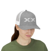 XX White Embroidered Trucker Hat