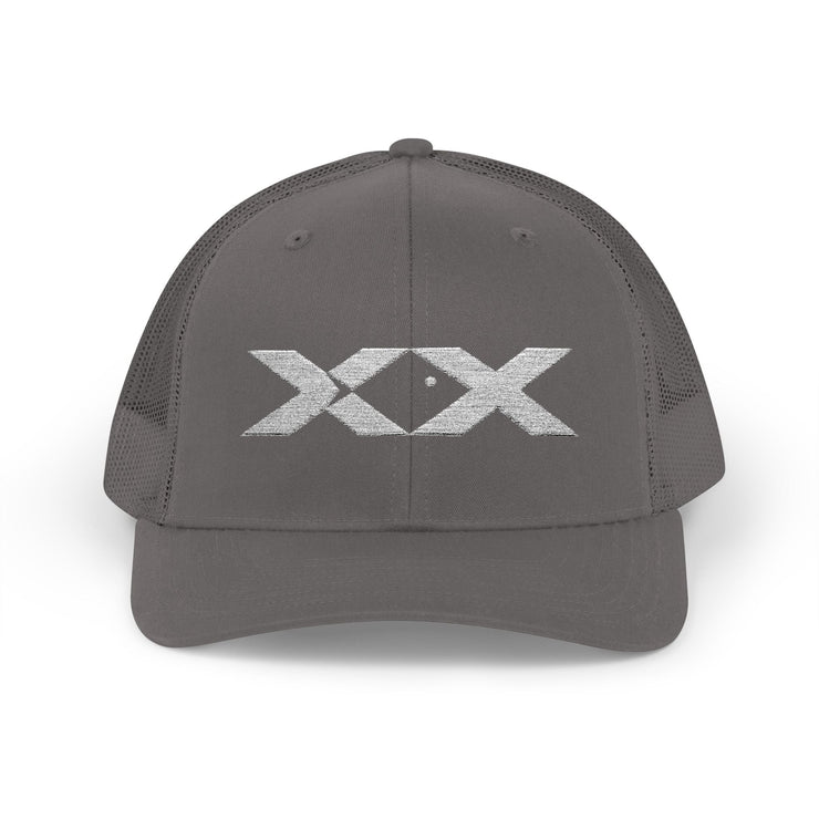 XX White Embroidered Trucker Hat