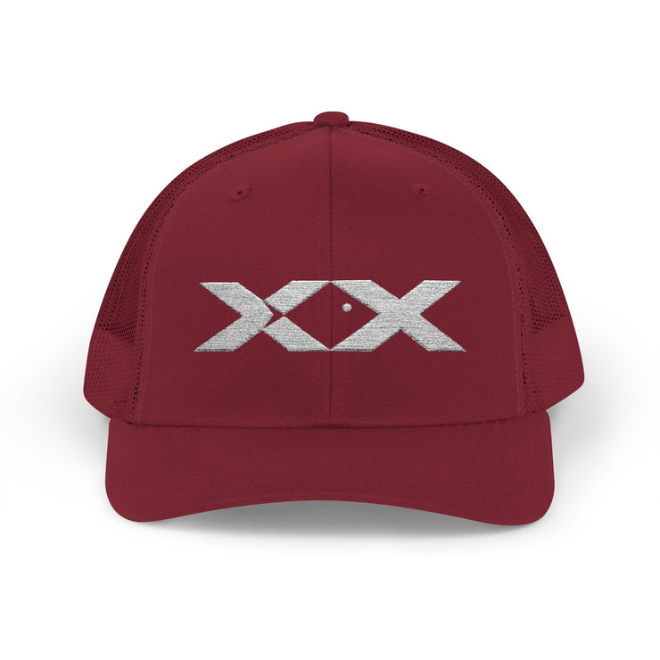XX White Embroidered Trucker Hat