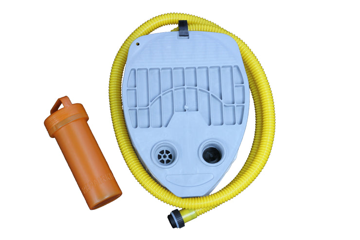 Standard foot pump aand emergency repair kit